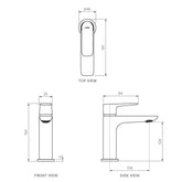 Parisi Slim II Basin Mixer | Brushed Brass